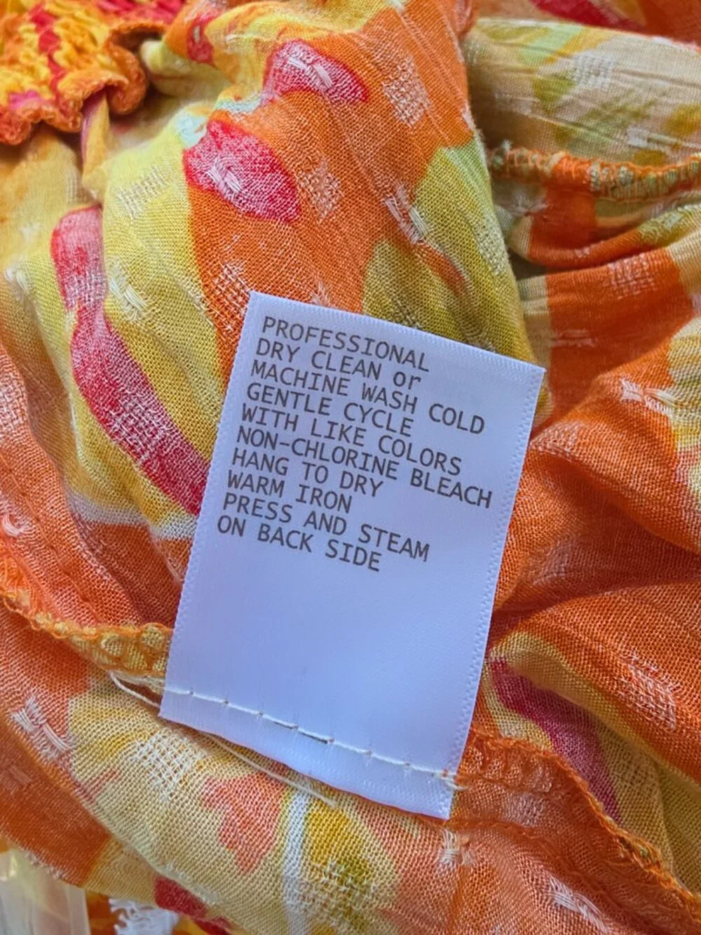 NWT Haute Hippie orange linen tropical print skirt